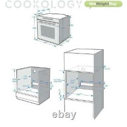 Cookology TOF650SS Multifunction Built-in Oven Touch & Dial Control Electric 72L