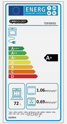 Cookology Touch Control Multifunction Built-in Oven, Electric, 72L(TOF690SS)