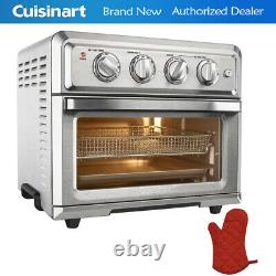 Cuisinart Convection Toaster Oven Air Fryer with Light, Silver with Oven Mitt