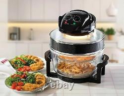 Daewoo Deluxe 17L 1300W Halogen Low Fat Air Fryer Extension Ring SDA1032 -New