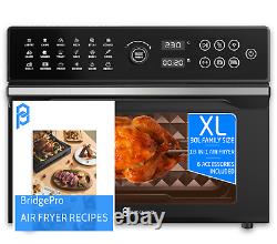 Digital Air Fryer Oven 30L 18-in-1 Dual Cook Mode Full Accessory BridgePro