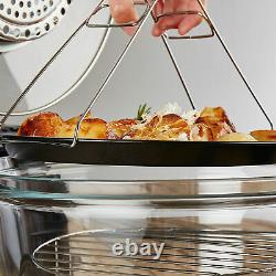 Digital Halogen Oven Cooker Hinged Lid White Accessories Spare Bulb Andrew James