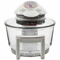 Digital Halogen Oven Cooker Hinged Lid White Accessories Spare Bulb Andrew James