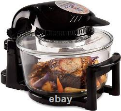 Digital Halogen Oven Cooker Hinged Lid With Accessories Spare Bulb Andrew James