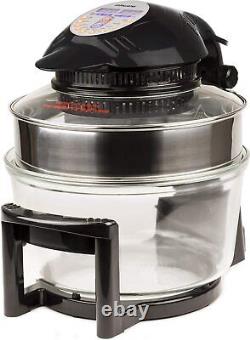 Digital Halogen Oven Cooker Hinged Lid With Accessories Spare Bulb Andrew James