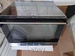 Electric convection/steam oven, 4 trays stainless steel, blue
