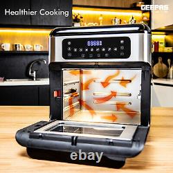 Geepas 1500W Digital Air Fryer Oven Toaster Rotisserie Dehydrator Oil-Free 9in1