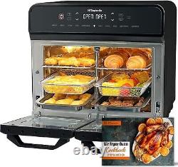 HYSapientia 22L Dual Zone Air Fryer Oven With Rotisserie Large Convection Oven