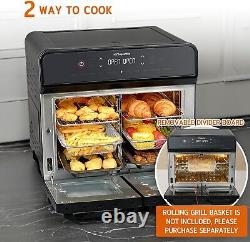 HYSapientia 22L Dual Zone Air Fryer Oven With Rotisserie Large Convection Oven