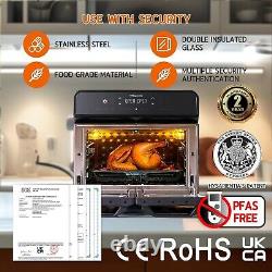 HYSapientia 22L Dual Zone Air Fryer Oven With Rotisserie Large Convection Oven