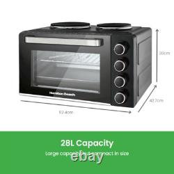 Hamilton Beach HB28HDB Mini Oven With Hotplate