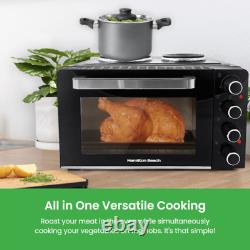 Hamilton Beach HB28HDB Mini Oven With Hotplate