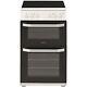 Hotpoint 50cm Double Cavity Electric Cooker With Ceramic Hob White