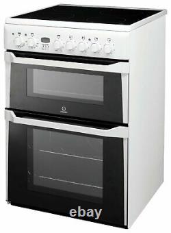 Indesit ID60C2 Free Standing 60cm 4 Hob Double Electric Cooker White