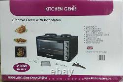 Kitchen Genie 28L 3100W Electric Oven With Hot Plates Black 540734