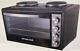 Kitchen Genie 28l 3100w Electric Oven With Hot Plates Black 540734