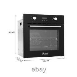 LED Display Electric Single Oven Built in 70L 6 Funcitions Clock Timer with Fan