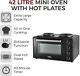 Mini Electric Oven Tower T14045 42l With Hot Plates 90 Min Timer In Black