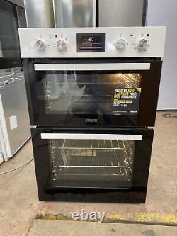 New Graded Zanussi ZOD35661WK Built-In Electric Double Oven White 82cm Tall