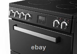 New World Nevis NWNV60CB Free Standing 60cm 4 Hob Double Electric Cooker Black