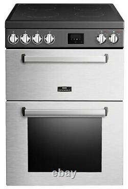 New World Nevis NWNV60CSS 60cm 4 Hob Double Electric Cooker S/Steel