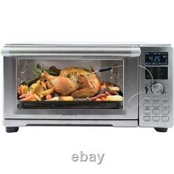 NuWave Toaster Oven/ Air Fryer 1800 W 4-Slice Stainless Steel 12-Presets Probe