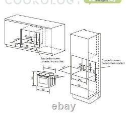 Oven Hob Hood Pack by Cookology Fan Oven, Touch Control Ceramic Hob, Cooker Hood