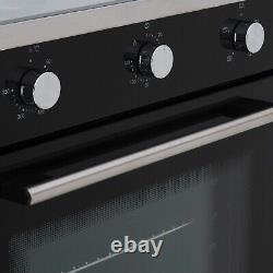 SIA 60cm Single Electric Fan Oven, Gas 4 burner Glass Hob And Smoked Brand New
