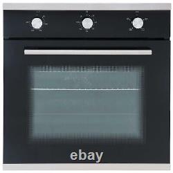 SIA 60cm Single Electric Fan Oven, Gas 4 burner Glass Hob And Smoked Brand New