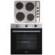 Sia 60cm Stainless Steel Built In Electric Single Fan Oven & 4 Zone Plate Hob