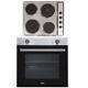 Sia 60cm Stainless Steel Built In Electric Single Oven & 4 Zone Solid Plate Hob