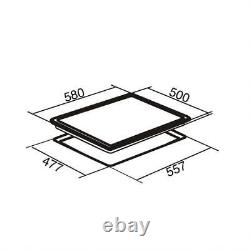 SIA 60cm Stainless Steel Built Under Double Electric Oven & 4 Gas Burner Hob