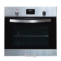 SIA 60cm Stainless Steel Digital Electric Single Oven & 13A 4 Zone Induction Hob