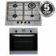 Sia 60cm Stainless Steel Digital Single Electric Fan Oven And 4 Burner Gas Hob