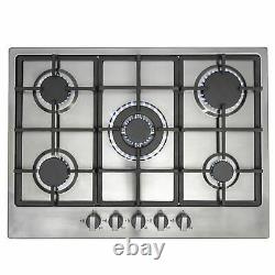 SIA 60cm Stainless Steel Electric Single True Fan Oven And 70cm Gas 5 Burner Hob