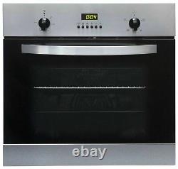 SIA 60cm Stainless Steel Single Electric True Fan Oven And 5 Burner 70cm Gas Hob