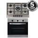 Sia 60cm Stainless Steel Single Electric True Fan Oven And 70cm 5 Burner Gas Hob