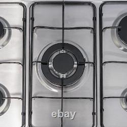 SIA 60cm Stainless Steel Single Electric True Fan Oven And 70cm 5 Burner Gas Hob