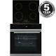 Sia Biso6ss 60cm Black Single Electric True Fan Oven & 4 Zone Induction Hob
