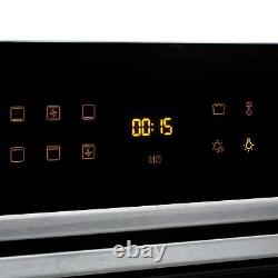 SIA BISO6SS 60cm Black Single Electric True Fan Oven & 4 Zone Induction Hob