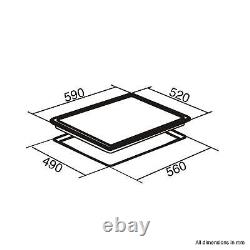 SIA BISO6SS 60cm Black Single Electric True Fan Oven & 4 Zone Induction Hob