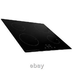 SIA BISO6SS 60cm Black Single Electric True Fan Oven & 4 Zone Induction Hob