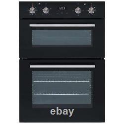 SIA Built In Double Electric Fan Oven & Stainless Steel 70cm 5 Burner Gas Hob