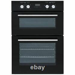 SIA Built In Double Electric Fan Oven & Stainless Steel 70cm 5 Burner Gas Hob