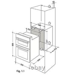 SIA Built In Double Electric Fan Oven & Stainless Steel 70cm 5 Burner Gas Hob