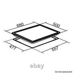 SIA Built In Double Electric Fan Oven & Stainless Steel 70cm 5 Burner Gas Hob