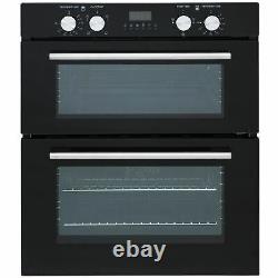 SIA Built Under Double Electric Fan Oven & 70cm 5 Burner Stainless Steel Gas Hob