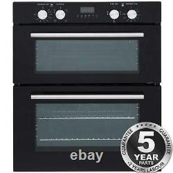 SIA DO101 60cm Black Built Under Double Electric Fan Oven With Digital Timer