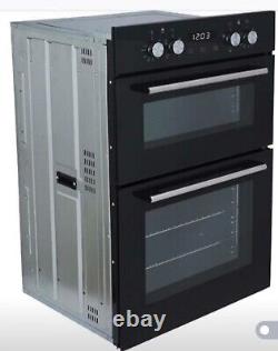 SIA DO102 60cm Black Built In Double Electric Fan Oven With Digital Timer