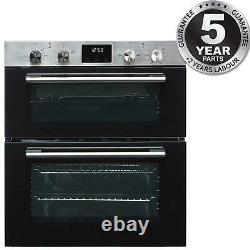 SIA DO111SS 60cm Stainless Steel Built Under Electric Double True Fan Oven